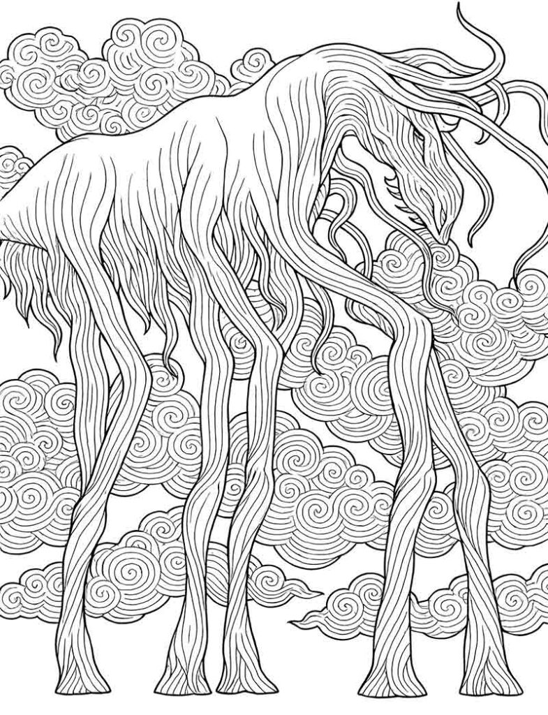 Behemoth from The Mist cosmic horror monster artwork for adults