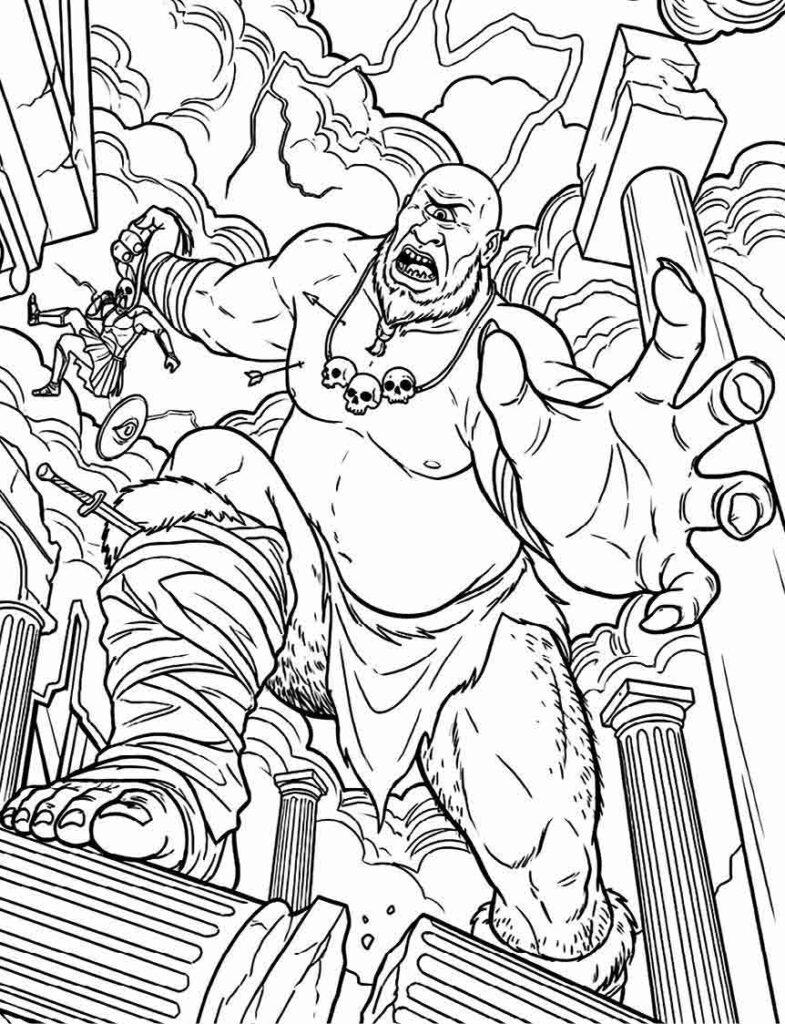 Cyclopes ancient mythology monster drawing for adults and teens