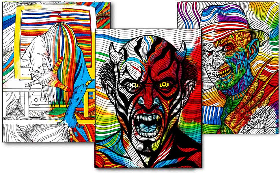 Horror Coloring Book for adults
