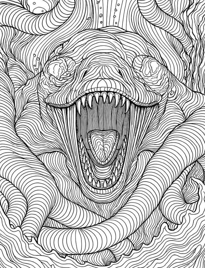 Moder From The Ritual Dark Creature Illustration