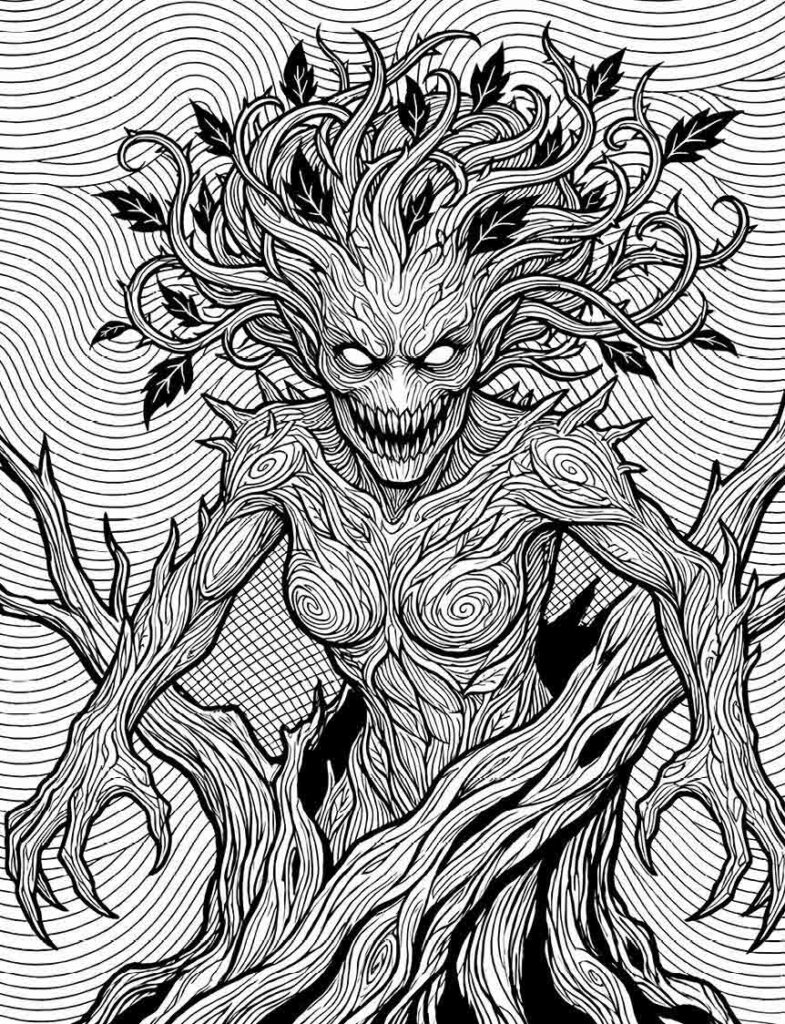 Nymphs mythical beings fantasy illustration for adults and teens