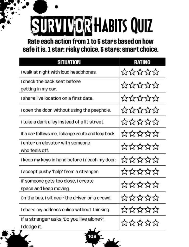 Serial killer fact and trivia page for adults with notorious murderer facts, dark history details, murder mystery theme, and true crime activity book content for fans of chilling cases
