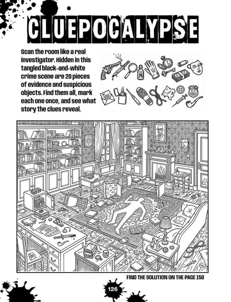 Son of Sam David Berkowitz true crime coloring page for adults with notorious killer artwork, chilling crime case theme, dark history illustration, and murder mystery activity book content