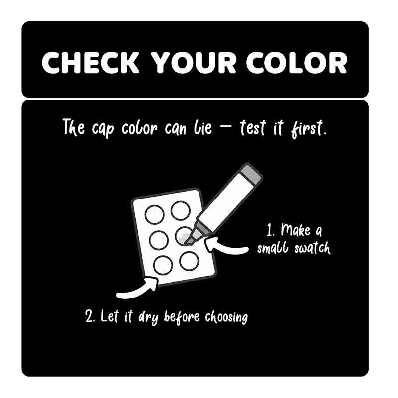 heck Your Color marker swatch card tip for alcohol marker blending practice